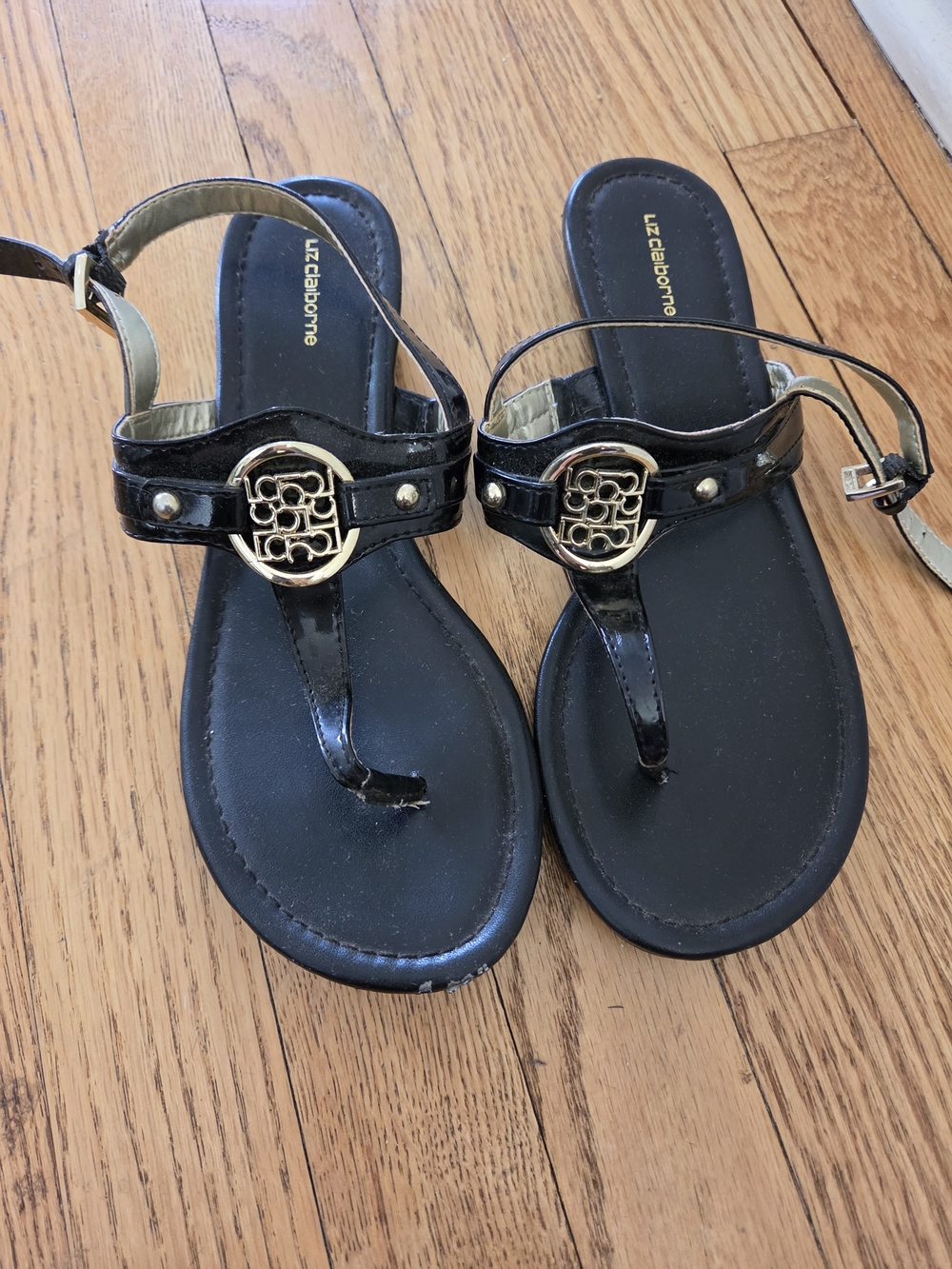 Vintage Liz Claiborne Black Sandals Size 8
